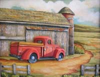 Red Truck and Barn